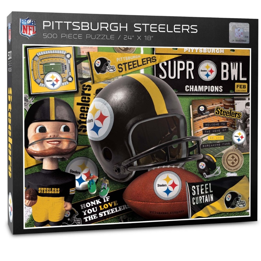 Pittsburgh Steelers Retro Series 500 Piece Puzzle YouTheFan NEW